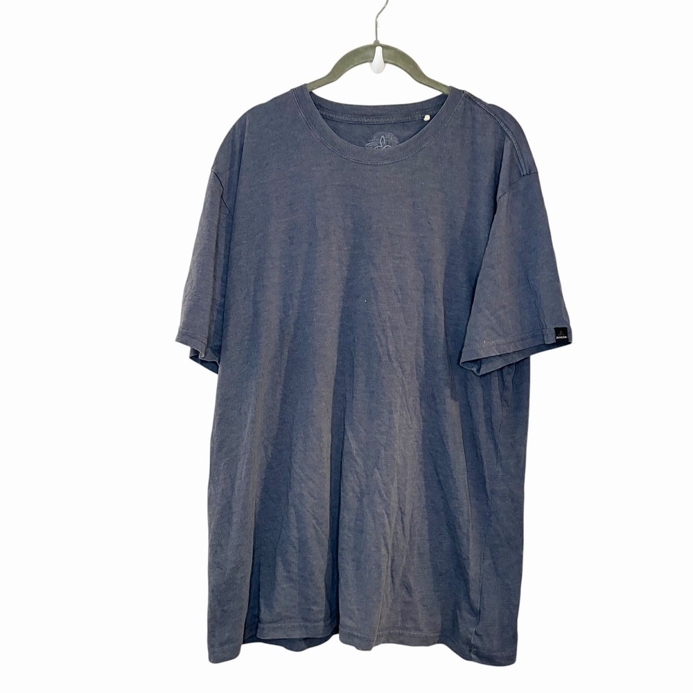 prAna Heathered Blue Crewneck‎ T Shirt Mens XL Fair Trade Casual Tee